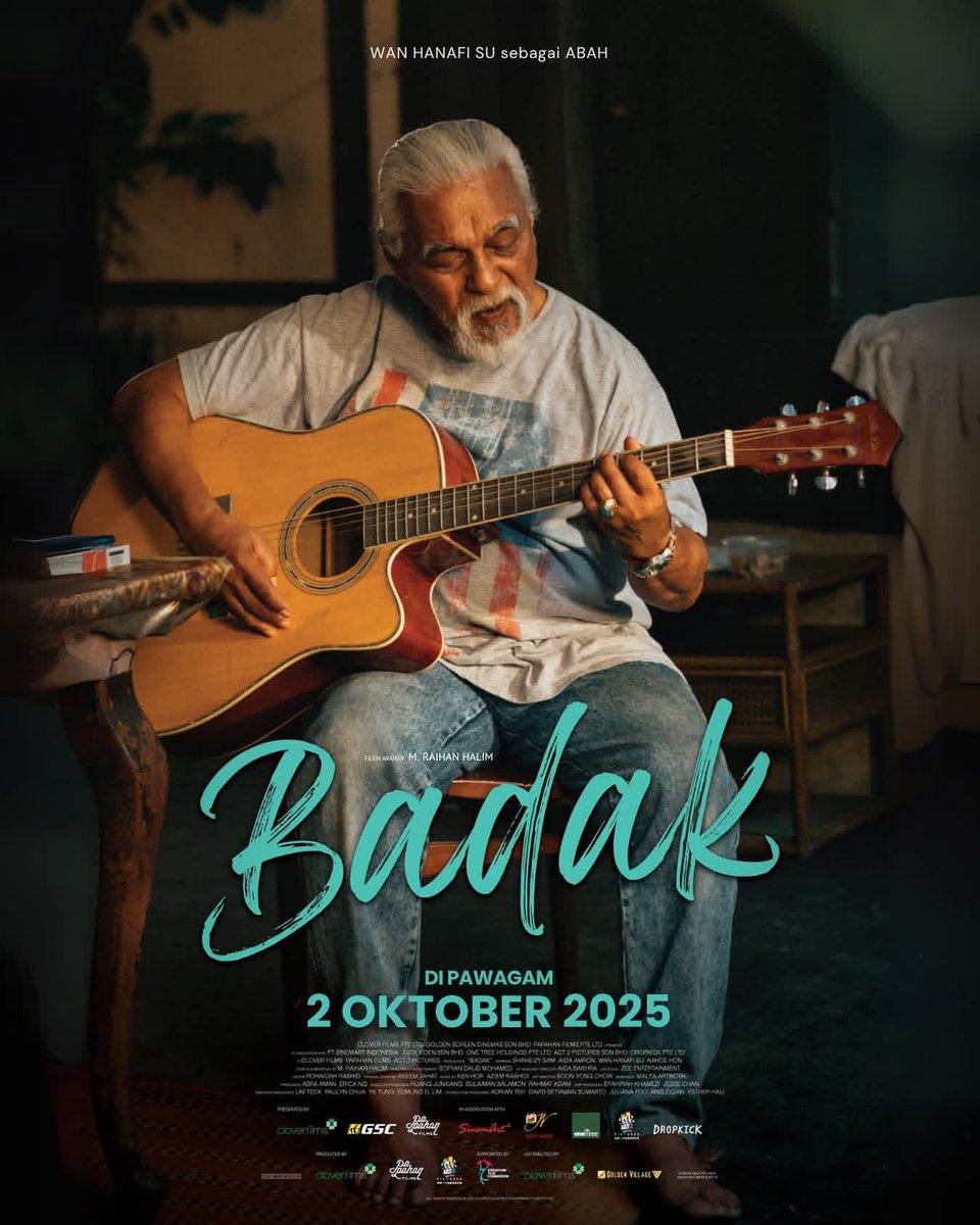 Watak penuh kasih dan berjiwa seni. Wan Hanafi Su, pelakon legenda Malaysia, memainkan watak sebagai Abah dalam Badak. 

Nantikan filem Badak, 2 Oktober di pawagam. 🤙🏼

#BADAK #BADAKTheMovie