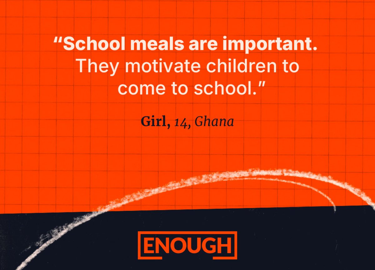 #SchoolMeals can change the world 🌍

🍛 466M children get school meals, but half of primary-aged children still miss out.
 
💬 “School meals help us stay in school📚 ,” said a 14-year-old girl in Ghana. 

📘 Explore 13 national reports + global report: wvi.org/enough/school-…
