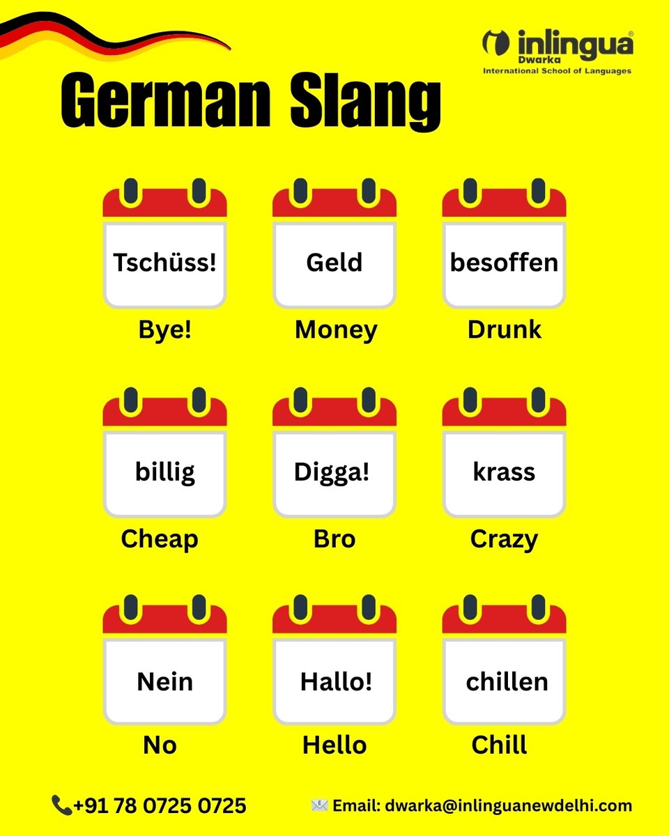 inlinguadwarka's tweet image. ✨ Learn German the Fun Way!
📞 Call: +91 78 0725 0725
📧 Email: dwarka@inlinguanewdelhi.com
#inlinguadwarka #LanguageLearning #SpokenEnglishClass #LearnLanguages #languageschool #germanlanguagecourse #germanlearning