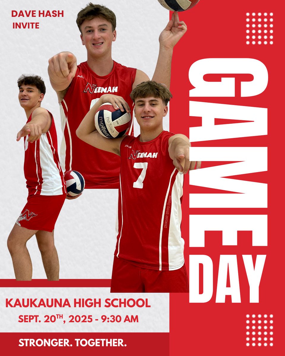 ❗️❕GAME DAY❕❗️

Rockets on the road to Kaukauna for the Dave Hash Invite!

Pool play begins at 9:30 am

Stronger. Together. 🚀🏐