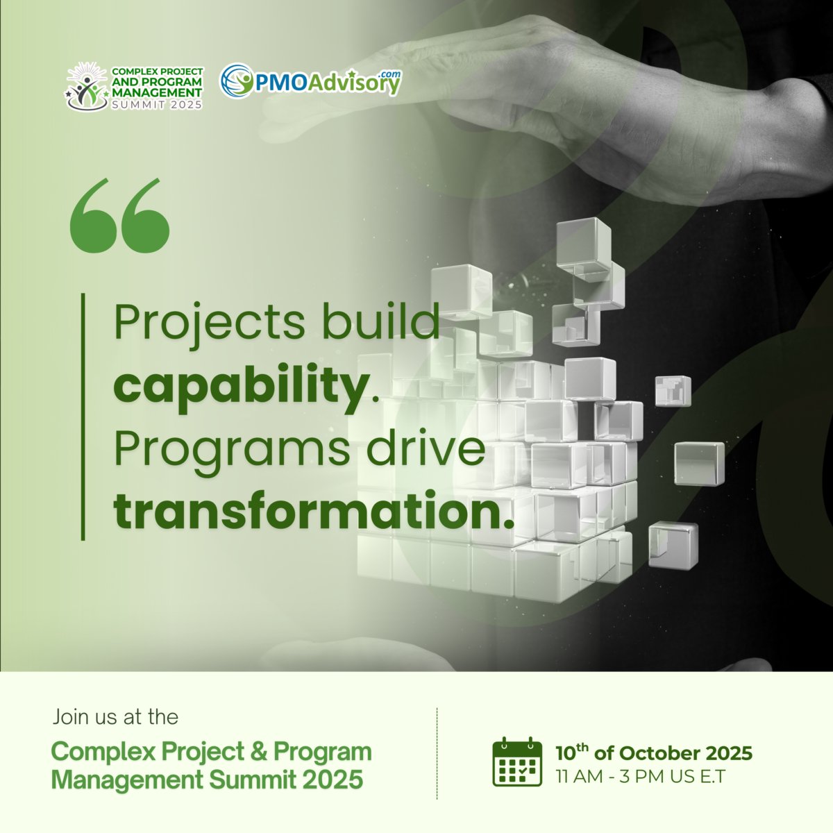 PMOAdvisory's tweet photo. The Complex Project &amp; Program Management Summit will feature senior experts who understand the pressures of managing at scale. 

Expect sessions focused on benefits realization, integrated governance, and effective stakeholder management.

 https://t.co/MtVb5wCVKt https://t.co/BVeFn2TNwv