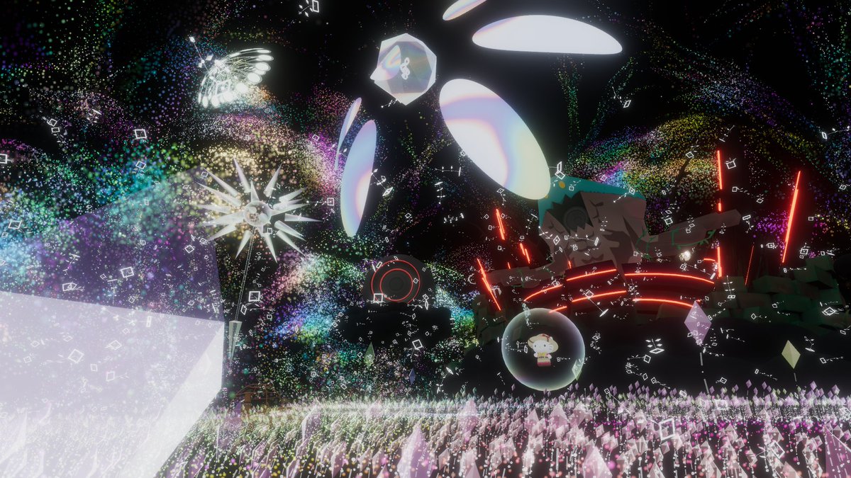 space_v8's tweet photo. Musical Treasure Huntも観てきました
物語も面白くパーティクルも鮮やか～✨

#サンリオVfes 
#SanrioVirtualFestival https://t.co/FJ4sWPyqFm