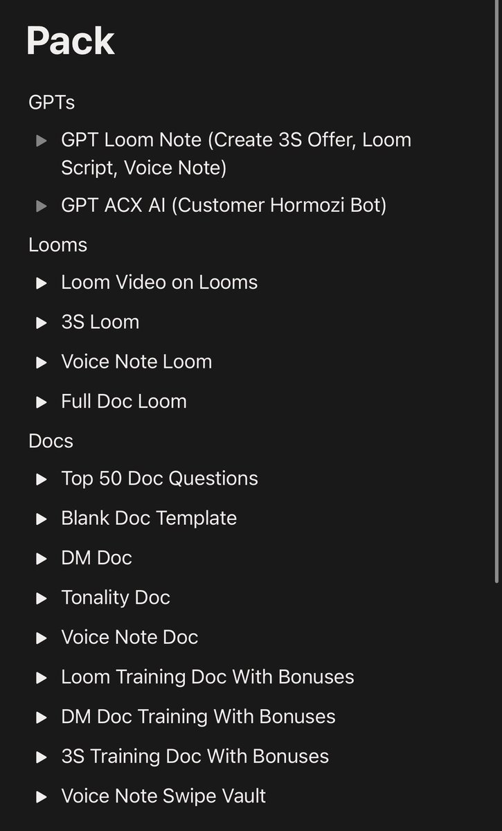 I packed 9 docs, 4 trainings, and 2 GPTs into one drop.

It replaces:
– your funnel
– your follow-up sequences
– your sales call scripts

This should cost $997.

Like, comment PACK, retweet, and follow — I’ll DM it over.