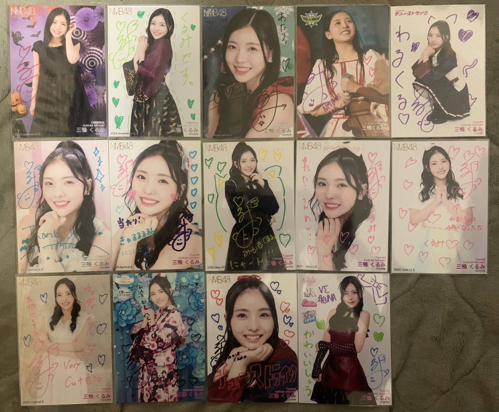 NMB48 三鴨くるみ 直筆サイン入り 生写真 NMB48 三鴨くるみ 直筆サイン入り生写真 14th Anniversary