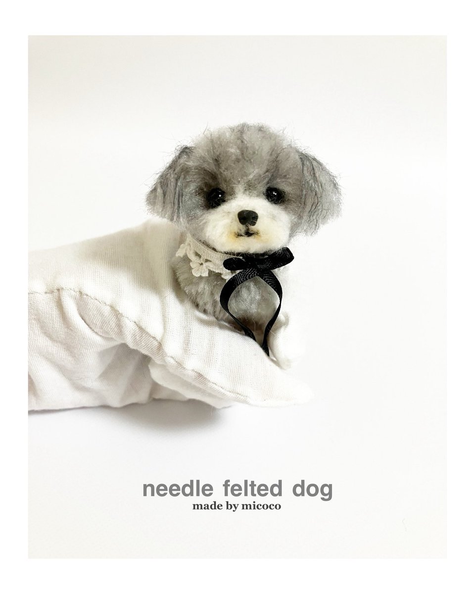 dog_micoco's tweet image. #うちの子オーダー受付中 #羊毛フェルト犬 
#羊毛フェルト作家みここ #今日のわんこ 

一先ず
お顔が完成に近づいてきました！

手足は明日また作ります✊🏻✨