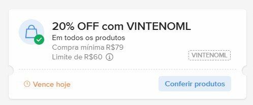 🚨 ESGOTA RÁPIDO! NOVO CUPOM MERCADO LIVRE

🔥 20% OFF em todos os produtos acima de R$199 (limitado a R$60 OFF)
🎟 Use o cupom VINTENOML

🚨 Valide aqui:
➡️ mercadolivre.com/sec/2iiPMc7