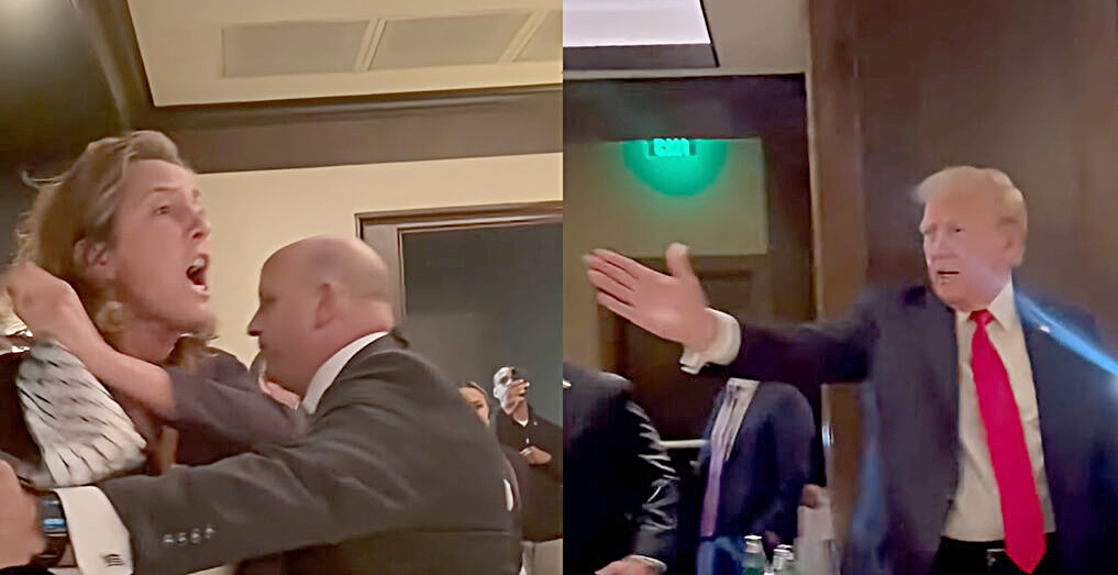 Antiwarcom's tweet image. Trump Threatens CODEPINK with RICO Charges after Public Confrontation
Trump threatens RICO charges after CODEPINK protest, escalating crackdown on dissent and free speech
@codepink @peoplesdispatch #CodePink #RICO #Trump #FreedomOfSpeech
antiwar.com/blog/2025/09/2…