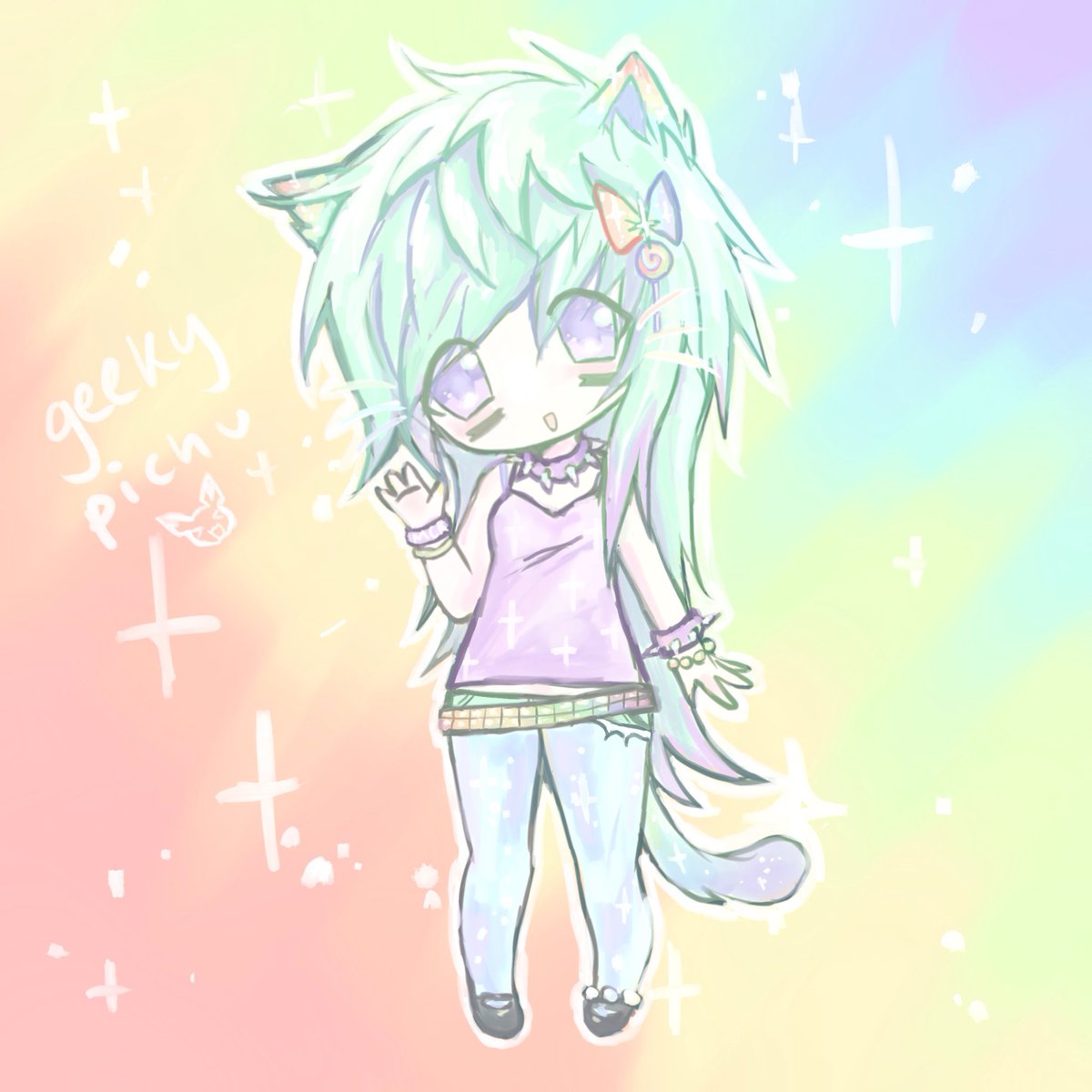 skwooperz's tweet image. @geekypichu sorry for taking 2 whole weeks hai  ur sona‘s so fun 2 draw ∩^ω^∩