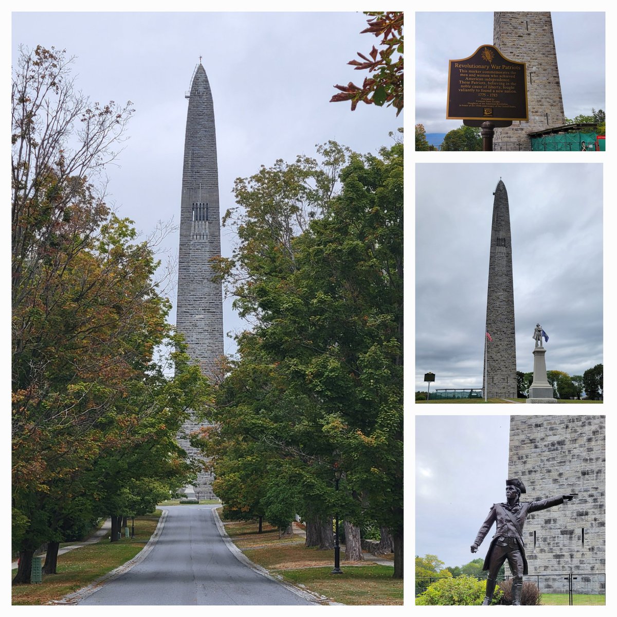 Yesterday visited the Bennington Battle Monument  which is 306 feet 4 and 1/2 inches tall. It is Vermont's tallest structure, commemorating the 1777 Battle of Bennington.