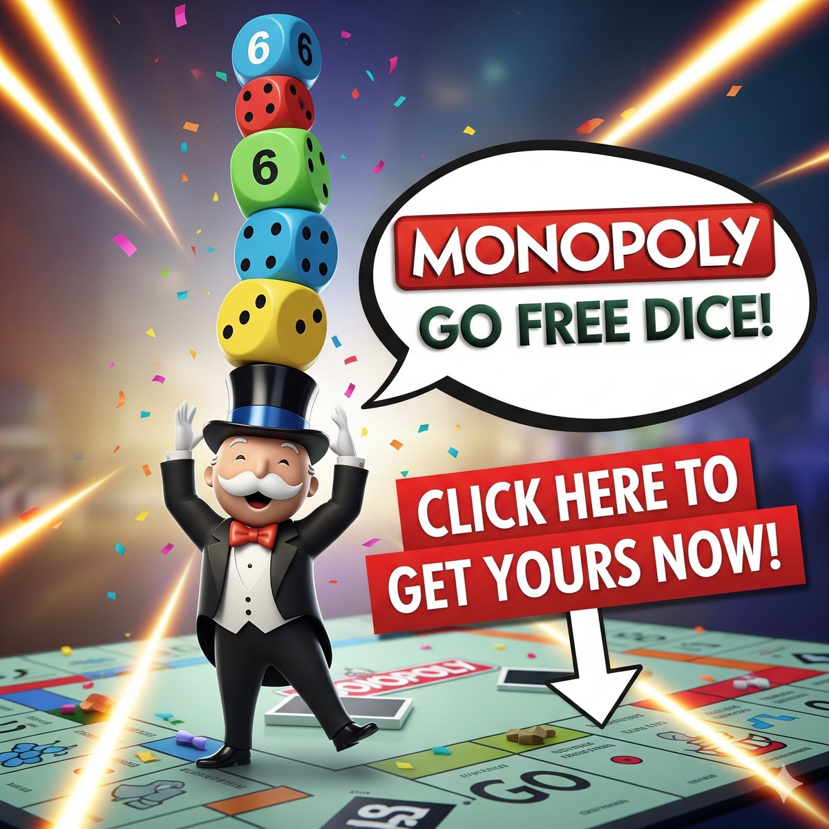 monopolygolink's tweet image. ๐ Monopoly GO Free Dice Links โ Claim Daily Rolls Instantly!
๐tinyurl.com/monopoly-100
Get your Monopoly GO free dice today!
#MonopolyGO #FreeDice #MonopolyGORewards #MonopolyGoFreeDice #MonopolyGOHacks #MonopolyGOFreebies #MonopolyGoLinks