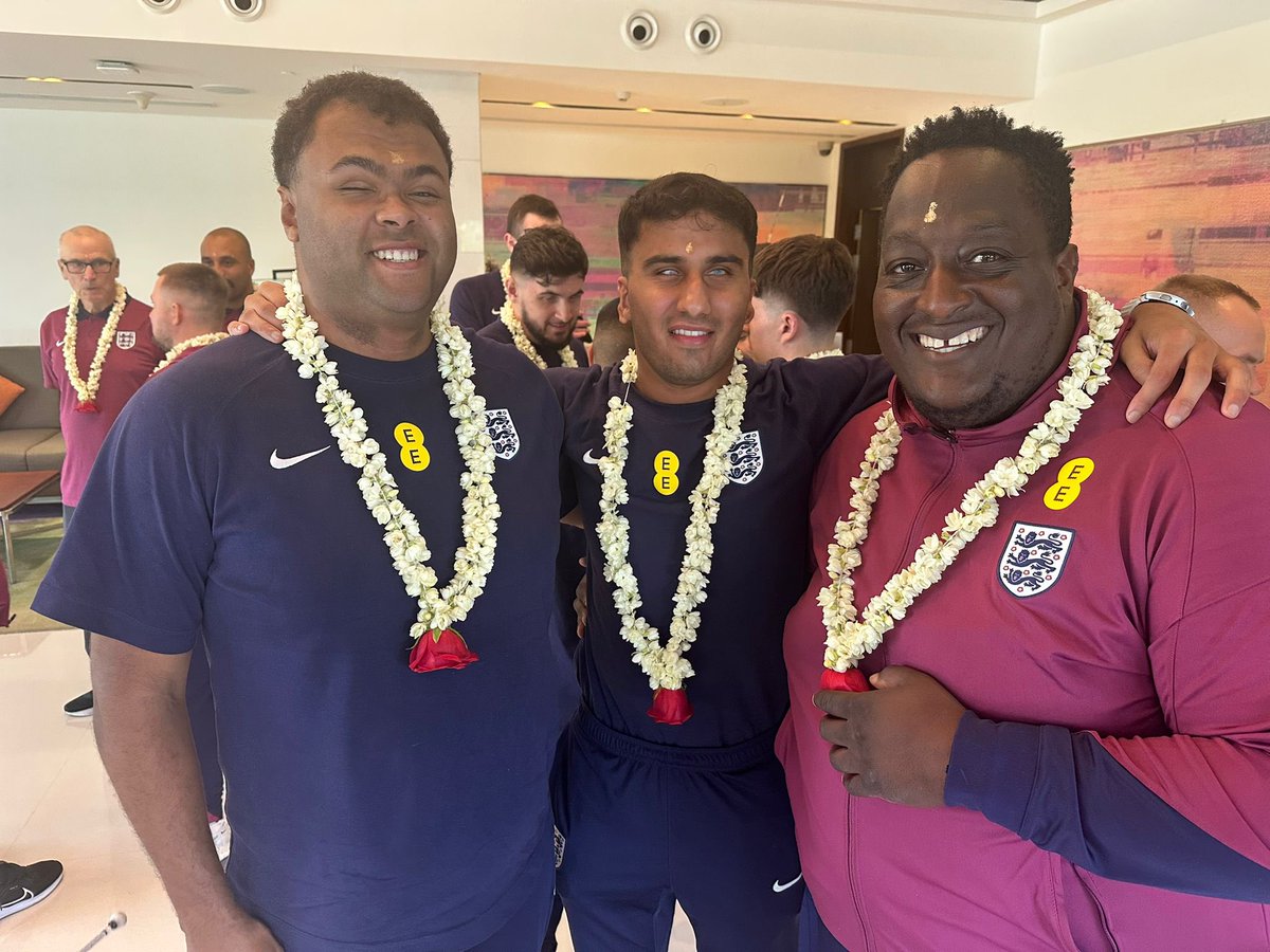 Rainbow blind football tweet media