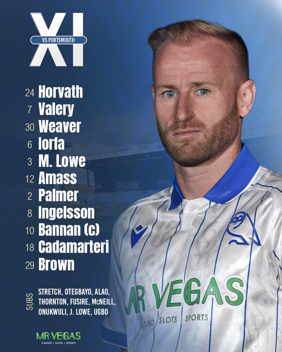 📋 Our line-up this afternoon at Fratton Park 🦉