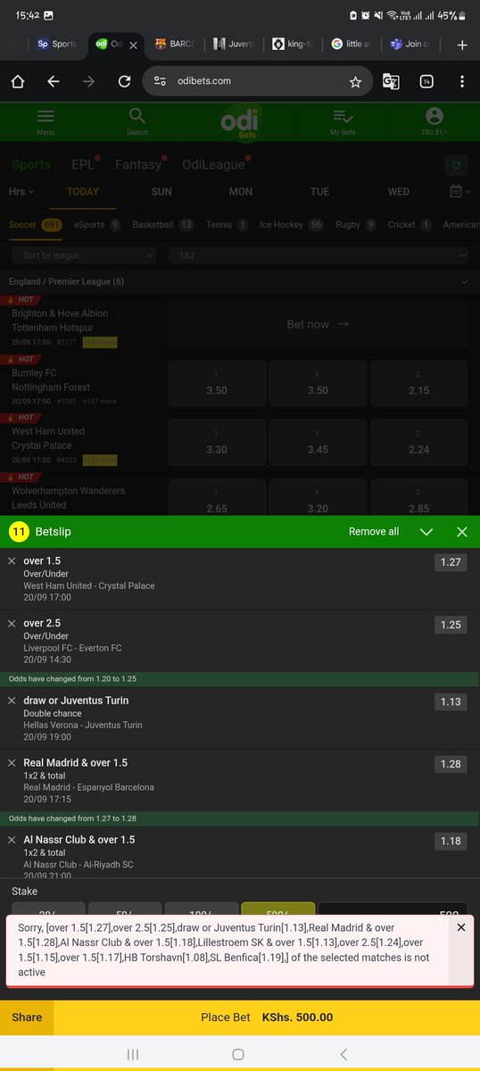 Brave_P1's tweet photo. @OdibetsOfficial You've accepted my deposit but allowing me to place a bet is where you draw the line. Why? @OdibetsOfficial https://t.co/x4OWtz2zEC
