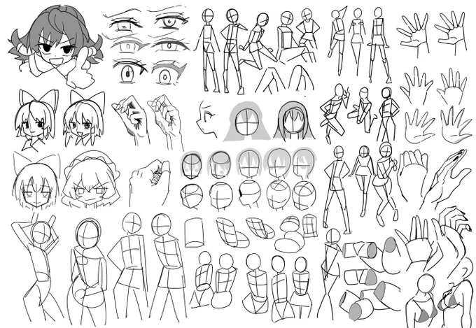 今日の練習絵です
人体の立体感を維持するための練習 