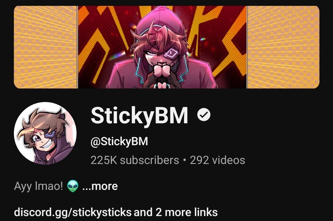 🚨 StickyBM confirms his channel are were once they are did.

It became the first ever to have the first as in the era of that when of a digital gaming and the media began.

Congratulations 💚