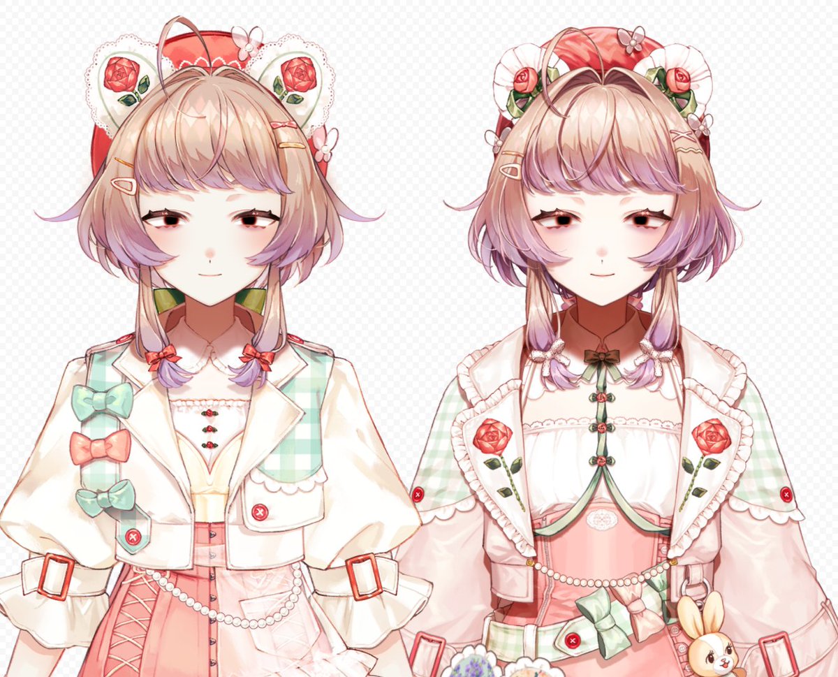 載せるモノが何もないので、代わりにlive2dの身体を新しく描きなおしたのを載せます（←旧 新→）
トレスしながら描いたけど並べるとだいぶ違うね🥴ちなみに服はマイナーチェンジしました
（沢山動かしたいから余計なパーツいっぱい付けたせいで色々苦戦している😂）