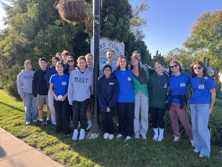 NHS members at the Out of the Darkness Walk in Belmar. They raised over $2000 for suicide prevention.