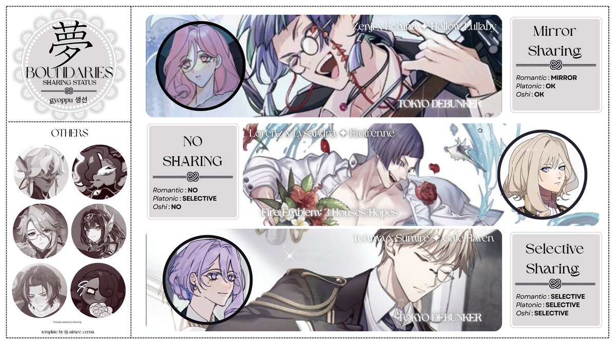 Yaoo~ I want to liven up my tl with more yumeship content~ my main focus here is Tohma from tdb 🦭 But all fandom is OK! 

read first ▶galehaven.straw.page

#yumetwt #yumeintro