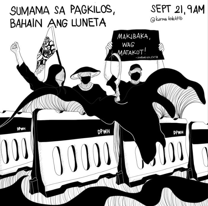 MGA ISKOLAR, BAHAIN ANG LUNETA NG MGA PANAWAGAN! MAG-PROTESTA KONTRA KORAPSYON!

📍 21 Setyembre 2025, BUKAS
📍 9:00 AM | Baha sa Luneta: Aksyon na Laban sa Korapsyon

MARCOS SINGILIN! DUTERTE PANAGUTIN!

#ArtistsFightBack
#NoToBudgetCut 
#NoToKorap 
#ML53
#UPActionLB
