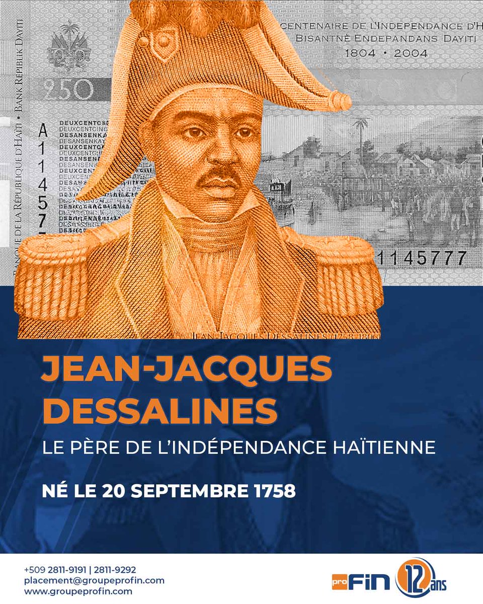 GroupeProFin's tweet image. En mémoire de Jean-Jacques Dessalines, père fondateur de la nation haïtienne. Son héroïsme nous a rendus libres, son patriotisme continue de nous inspirer à bâtir une Haïti plus juste et plus forte.
#Yonlòtjan #Autrement #GroupeProFin #LaFinanceAutrement