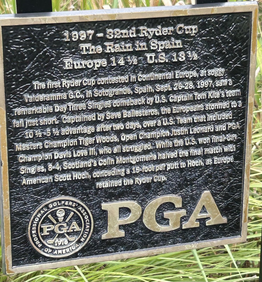 Countdown to the <a href="/rydercup/">Ryder Cup</a> from The Ryder Course <a href="/PGAVillage/">PGA Golf Club at PGA Village</a> where the hole sign on #13 - ‘The Rain in Spain’