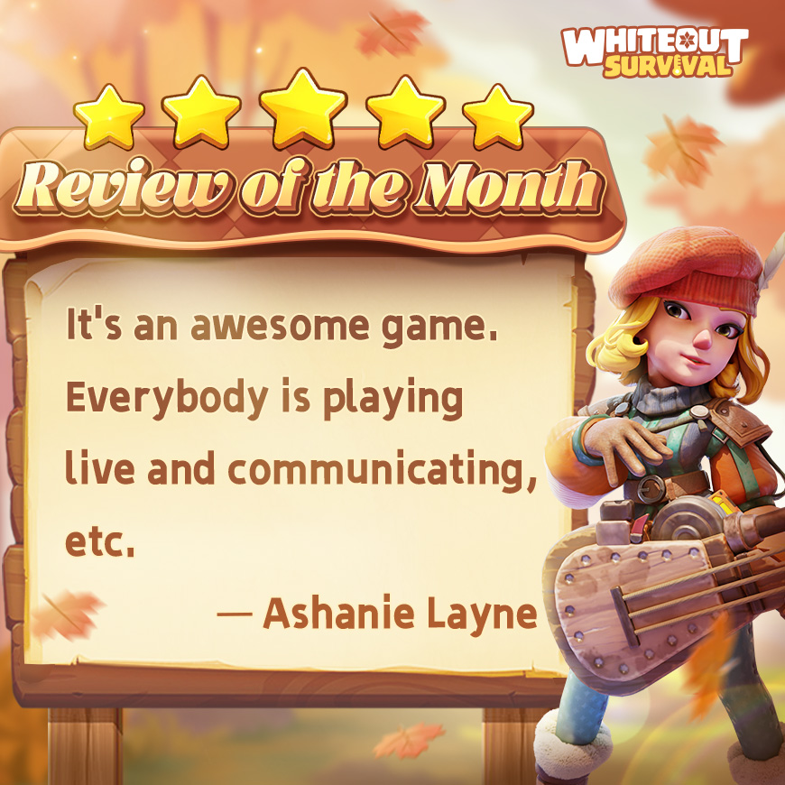 WOS_Global's tweet image. The best time of the day is to read your sweet words.💌

Click here to leave more of your comments with 5 Stars ⭐⭐⭐⭐⭐→ bit.ly/whiteoutsurviv…

=============================
👉Join us on Discord: discord.gg/whiteoutsurviv…
💎Official Store:  store.centurygames.com/wos…