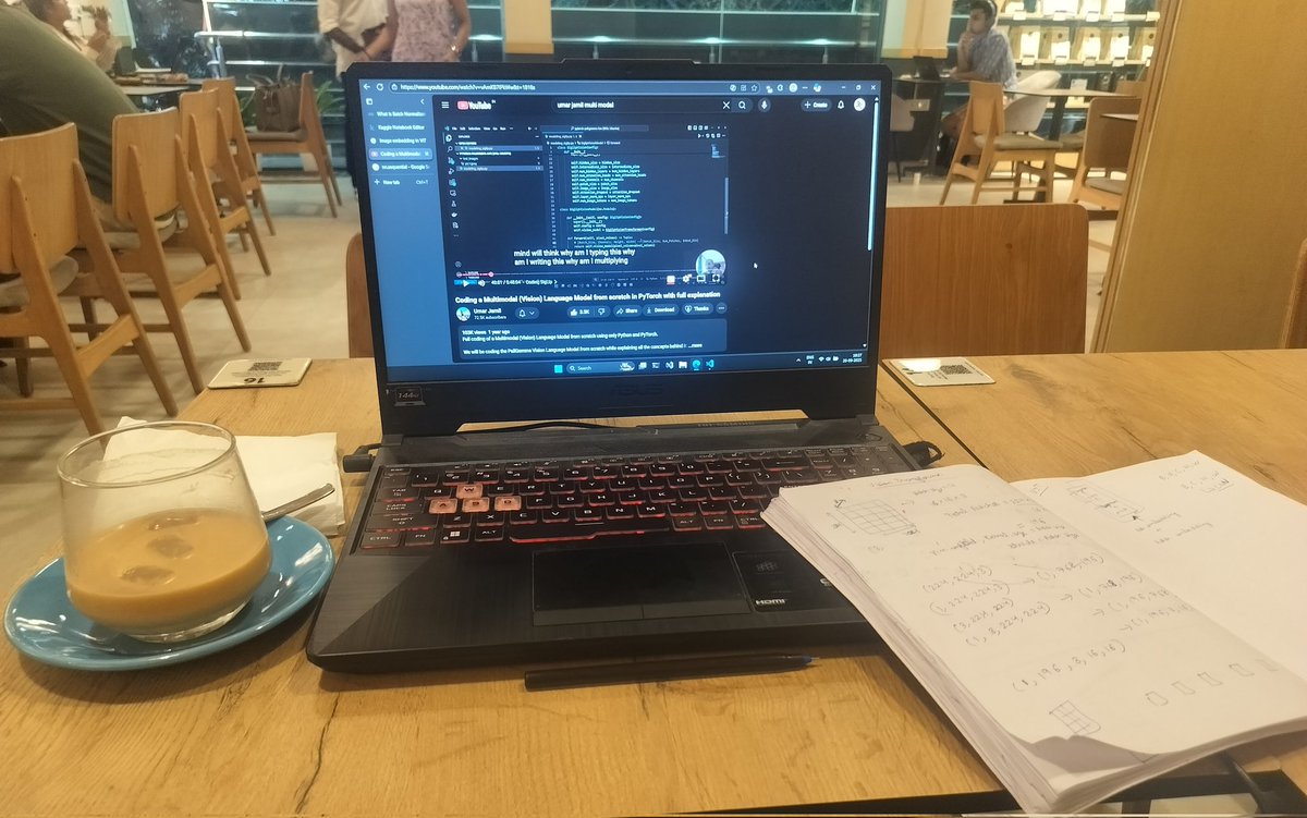 Day 1 of ML Journey on twitter

> Studied about Clip and Siglip
> Started coding a vision transformer 
> Revised concepts of transformers and attention