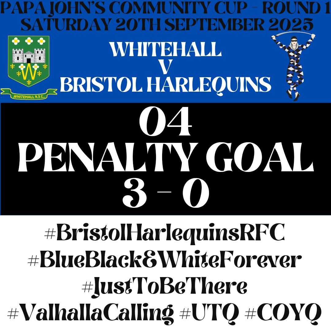 Whitehall take the lead with an early penalty

3 - 0

🔵⚫️⚪️

 #BristolHarlequinsRFC #BlueBlackAndWhiteForever #JustToBeThere #ValhallaCalling #UTQ #COYQ