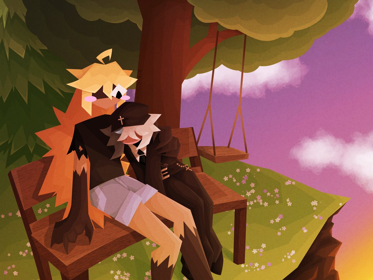 MayWithAGun's tweet image. Fen and Xister enjoying the view at dawn...

#Kaaatieverse #Fen #Xister
#KaaatieverseFanArt #FPE