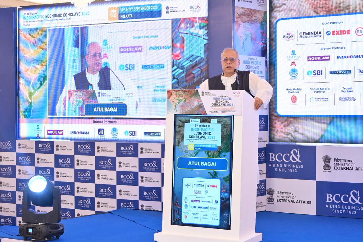 BenCham1833's tweet image. ✨ Day 2 – Special Address | IPEC 2025
🌏 Innovation &amp;amp; Sustainability in the Indo-Pacific Ecosystem
🎤 Speaker: Shri Atul Bagai, IAS (Retd), Former Head, UNEP India &amp;amp; Chairman, NCCF
#IPEC2025