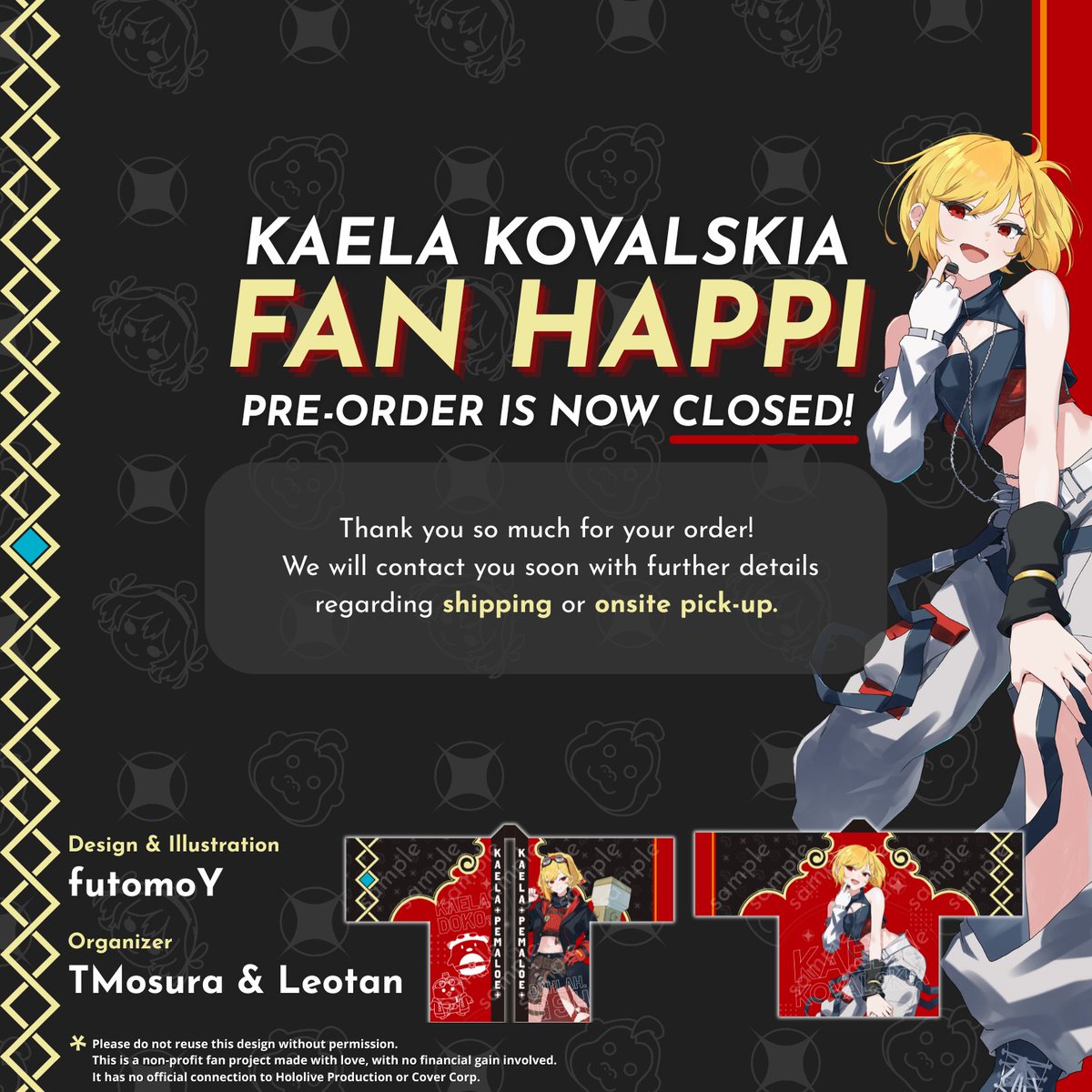 We reached the end of our first phase! As we move on to our next phase, shipping and manufacturing, we wanted to say thank you so much for those who have ordered!

See you at the #holoIDChromaticFuture concert and CF21!