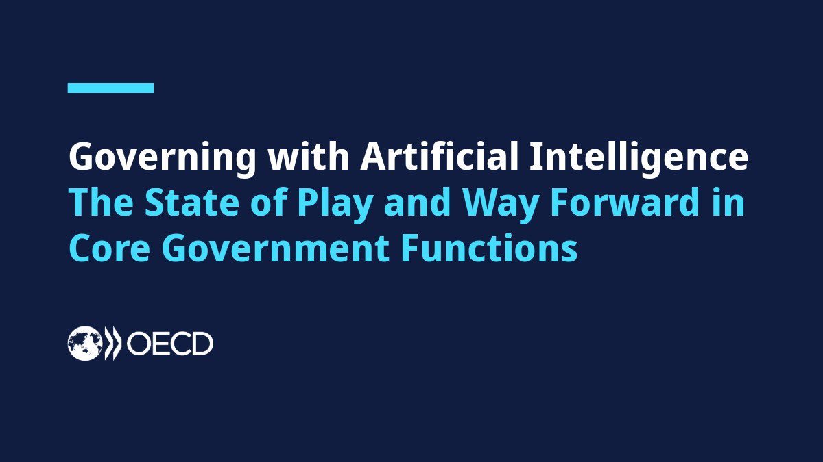 #ai4god Unlocking the benefits of #AI requires governments to balance innovation with responsibility. Check our global report on #GoverningWithAI <a href="/OECDgov/">OECD Governance</a> 
oecd.org/en/publication…