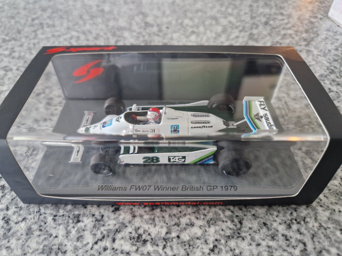 NEW ARRIVAL!!! 

1:43 Williams FW07 Clay Regazzoni Williams First win at the British GP 1979 a special moment in the teams history a must have for any Williams fan @WilliamsRacing