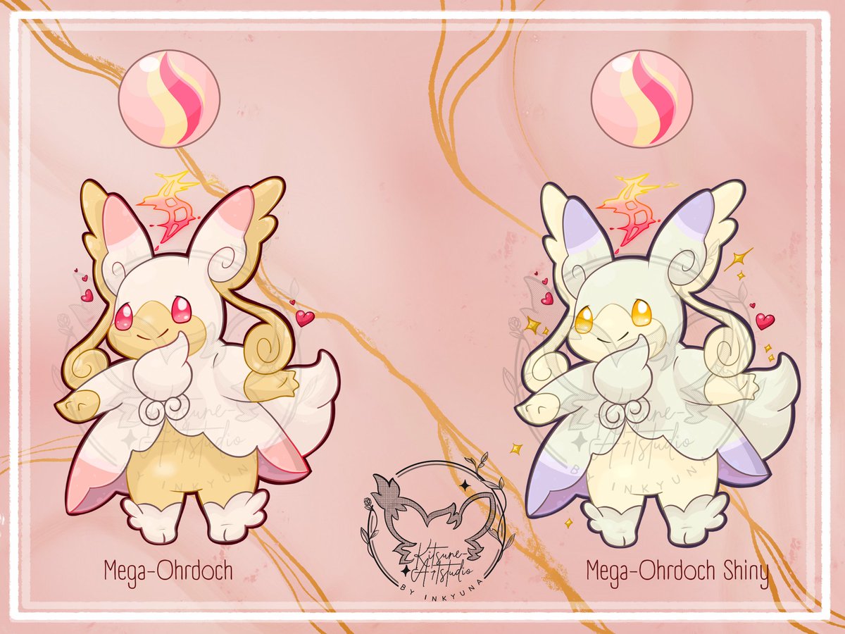 ✨🩷 Eins meiner liebsten und finde auch sehr underrated Mega Pokis Mega Ohrdoch! Ich fand Ohrdoch immer schon cool aber die Mega hat einfach unendlich viel draufgesetzt. Allein die Pastell Akzente an den Ohren ist einfach zu sweet! 
Bin sehr gespannt wie die werden! 🥰🩷