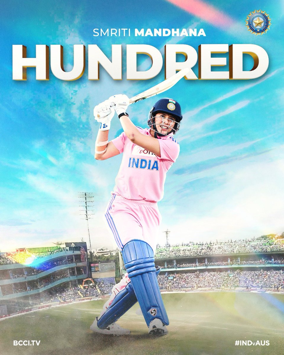 BCCIWomen's tweet image. 𝗪𝗛𝗔𝗧. 𝗔. 𝗣𝗟𝗔𝗬𝗘𝗥 🫡🫡
The fastest ODI century ever by a #TeamIndia batter 💯
Congratulations to vice-captain Smriti Mandhana 👏👏
Updates ▶️ bit.ly/INDWvAUSW-3rdO…
#INDvAUS | @IDFCFIRSTBank | @mandhana_smriti