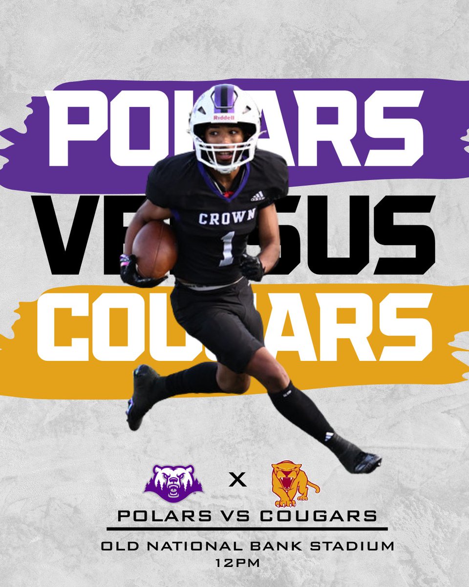 ITS GAME DAY!!

Polars 🐻‍❄️ vs Cougars 🐾
📍Old National Bank Stadium - St. Bonifacius, MN 55375
🕛 Kickoff at 12PM
🔗: umacsportsnetwork.com/crownpolars/

#BeDangerous #CrownClimb