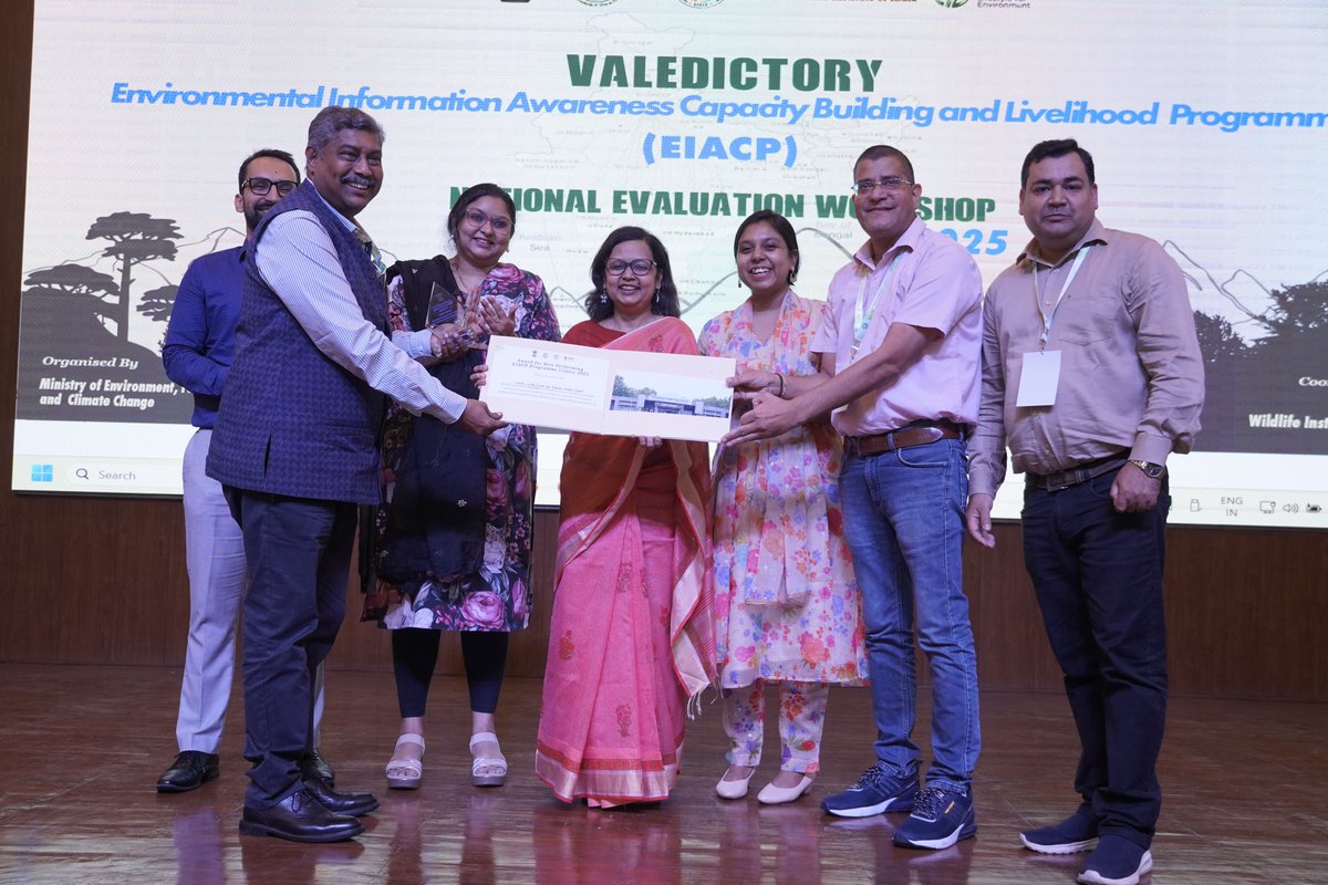 wwf_eiacp's tweet photo. 🏆 We’re thrilled to share that our centre has been awarded the First Prize for Best Performing EIACP Centre at the National Evaluation Workshop! 🎉
A heartfelt thank you to the Ministry of Environment, Forest and Climate Chang
#EIACP #EnvironmentMatters #Sustainability https://t.co/aOQdxdDGO6