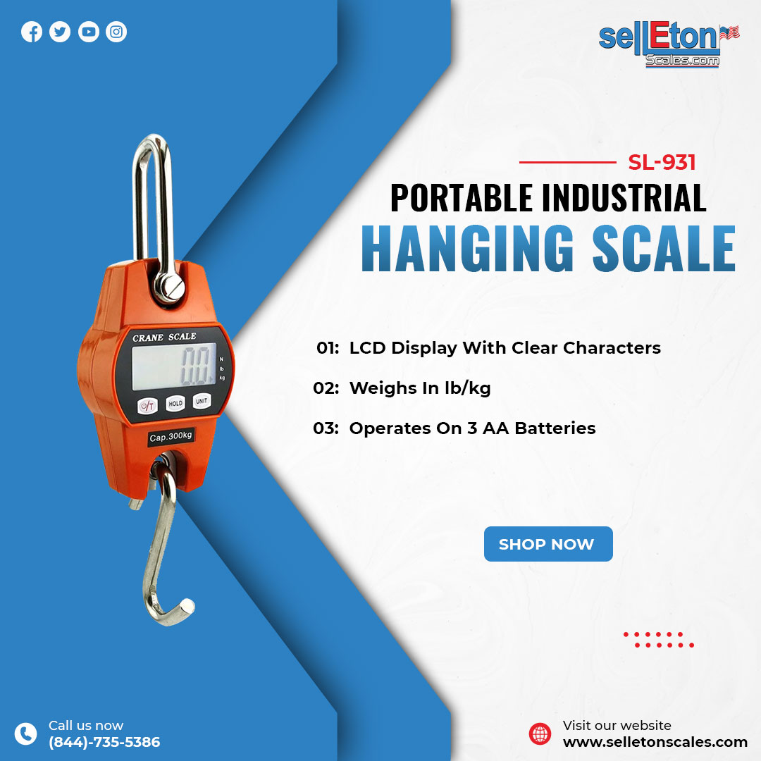 SelletonScales's tweet image. 🚨 Weigh on the Go with the SellEton SL-931 Portable Industrial Hanging Scale!
Get yours today! Visit: selletonscales.com/products/sl-93…
Call:
📞 (844)-735-5386
📧 info@selletonscales.com
#WeighingSolutions #PortableScale #IndustrialEquipment #SellEtonScales