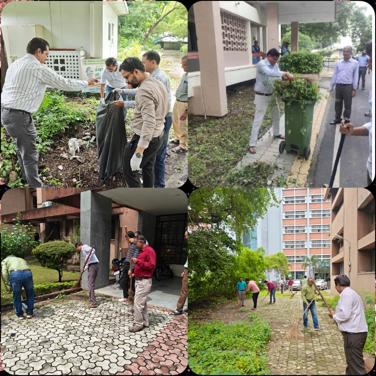 VNIT Nagpur launched the #SwachhataHiSeva Campaign 2025 on Sept 17 with a Swachhata Pledge &amp; Shramdaan.
Faculty, staff &amp; sanitation workers joined hands to clean the campus. VNIT members pledged 100 hrs/year for cleanliness.
Together for a cleaner &amp; sustainable India 🌿✨