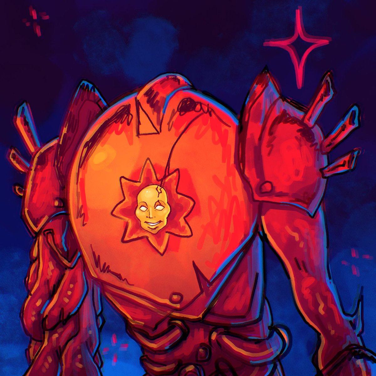 Julobster's tweet photo. I wanna see more of this guy ☀️

The COLORS in the pilot are smth else !! 

#KnightsOfGuinevere #KOG https://t.co/79Kbo8pJSx