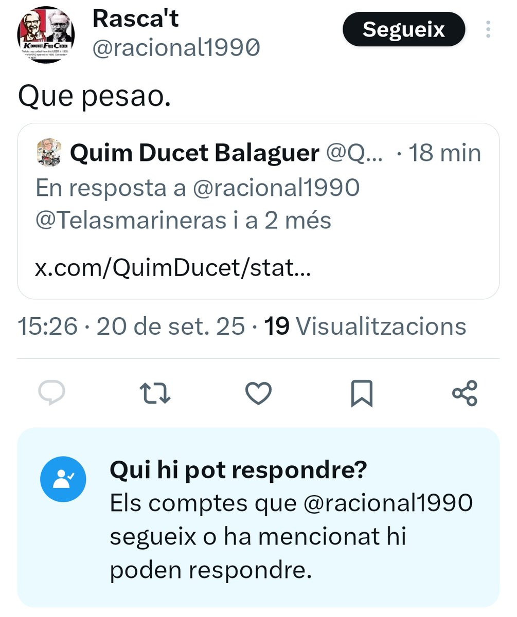 A més de difamador i suplantador, covard.

Quin mal perdre que tens!

😁😁😁