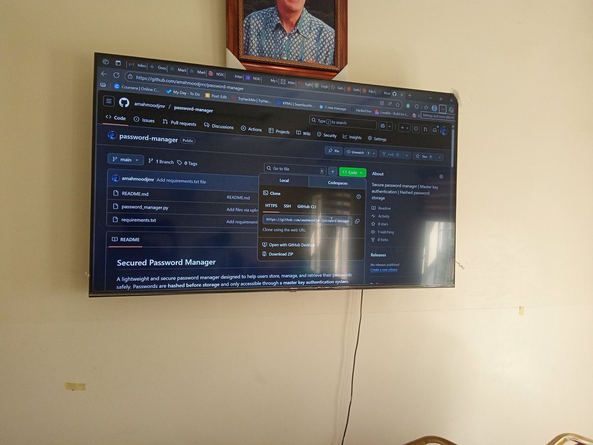 Abubakar Muh'd presented on an open-source password manager a secure software that helps users store and protect their passwords. He explained how it uses strong cryptographic tokens for authentication, ensuring that passwords are safely encrypted and accessible to user.