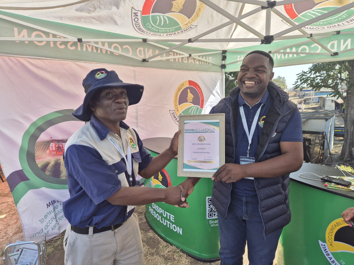 As the 2025 Manicaland Provincial Agricultural Show draws to a close today, we are delighted to announce that the Zimbabwe Land Commission has once again distinguished itself, securing the second-best Commission stand award.