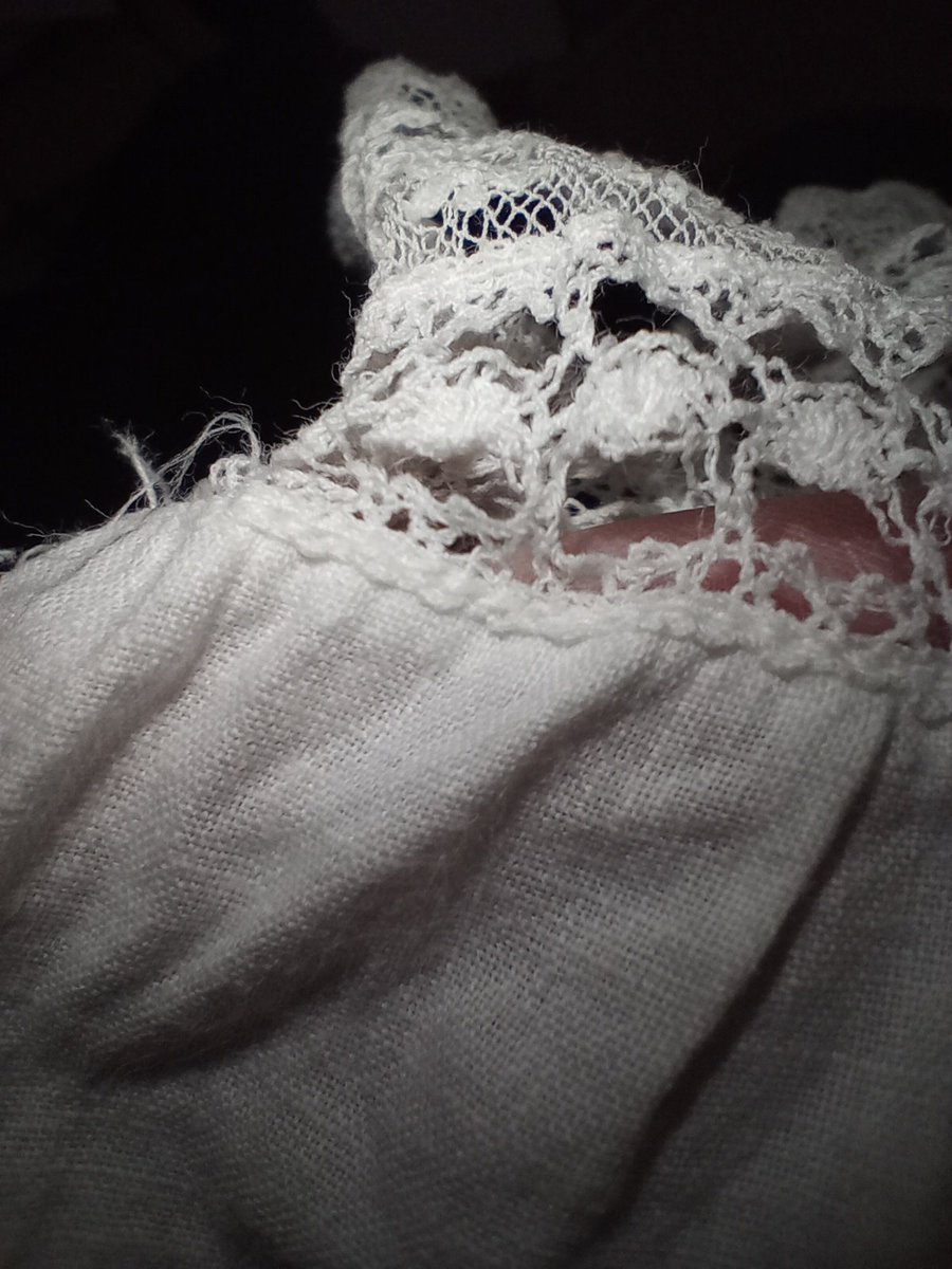 SilentTheatre1's tweet image. Deconstructing these beautiful christening gowns has given me the chance to see how well sewn they were. Not only are the sleeves french seamed the lace edge has been sewn within a 2mm margin. Very skilled work. #vintage #upcycle #reworking  #sewing
instagram.com/p/DO03ozoCDY7/…