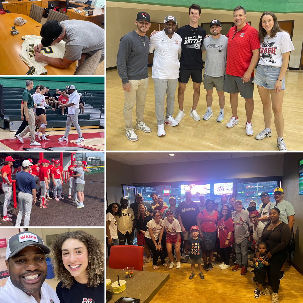 Where <a href="/WashU/">WashU</a> can take you - <a href="/MLB/">MLB</a> <a href="/CalebDurbin14/">Caleb Durbin</a> &amp; Joey Ortiz, <a href="/WASHUVolleyball/">WASHUVolleyball</a> Senior Day. <a href="/WashUAlumni/">WashU Alumni</a> returning, <a href="/washubaseball/">WashU Baseball</a> hears a special message, <a href="/Cardinals/">St. Louis Cardinals</a> game w/ higher ed colleagues … only here! #DefendtheStandard