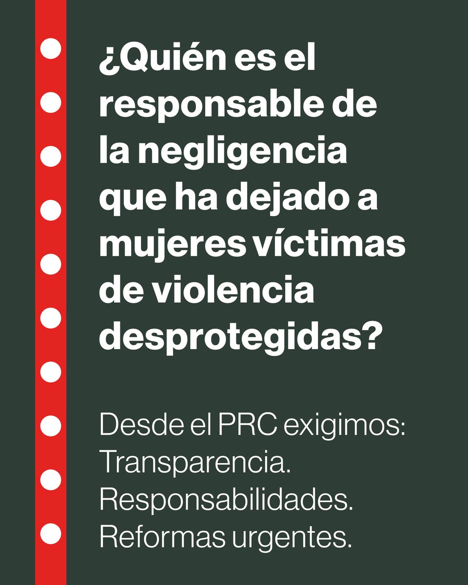 ⚠️ Las pulseras antimaltrato han fallado y dejado en riesgo a mujeres víctimas
❌ Inadmisible ignorar las alertas técnicas
📣 Desde el #PRC exigimos transparencia, responsabilidades y reformas urgentes.
La seguridad de las víctimas no admite fallos.
#Igualdad #ViolenciaDeGenero