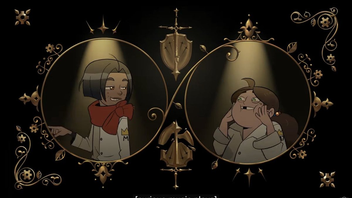 #KnightsOfGuinevere 
frankie's broken shield and andi's broken sword!!! there's a million different things that this could mean but i think it represents their relationship with park planet. frankie loves the idea of the park and the joy she thinks it can give meaning she's +