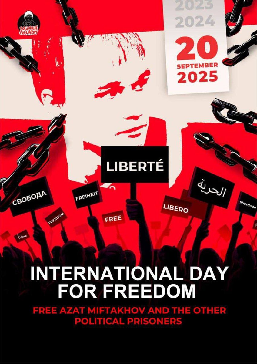 A_Saintoul's tweet photo. Cet après-midi au rassemblement de soutien à Azat Miftakhov, mathématicien russe, opposant à la guerre, emprisonné depuis 6 ans par V. Poutine.
Merci à l'association Solidarité #FreeAzat qui se bat aux côtés de celles et ceux qui défient le régime de Poutine. https://t.co/xxFQ8Dy1FN