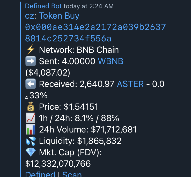 wait, CZ just bought $ASTER

what in the hell