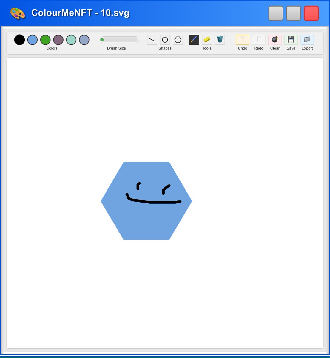 🎨 Your NFT is a living canvas

Not a static image. Not a gif. Not a video.

A fully interactive SVG paint app that runs forever on the blockchain.

Every color, every shape, every stroke - stored immutably.

This is the future of digital art.

#ColourMeNFT #SVG #OnChain #NFTs